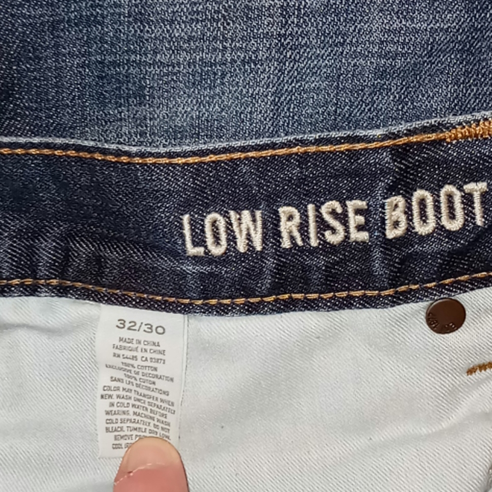 Low rise boot cut